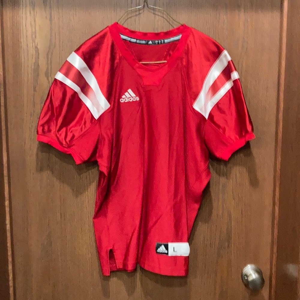 Red Adidas jersey
